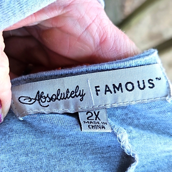 Absolutely Famous Grey & Black Zebra Print Blouse - Picture 3 of 8